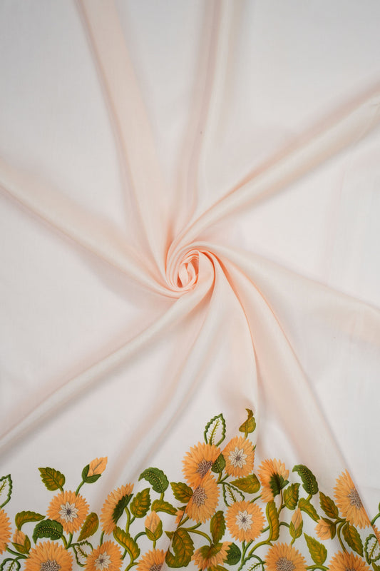 Golden Aura Muslin Printed Fabric