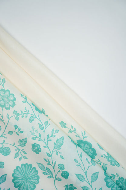Mehfil Florals Muslin Printed Fabric