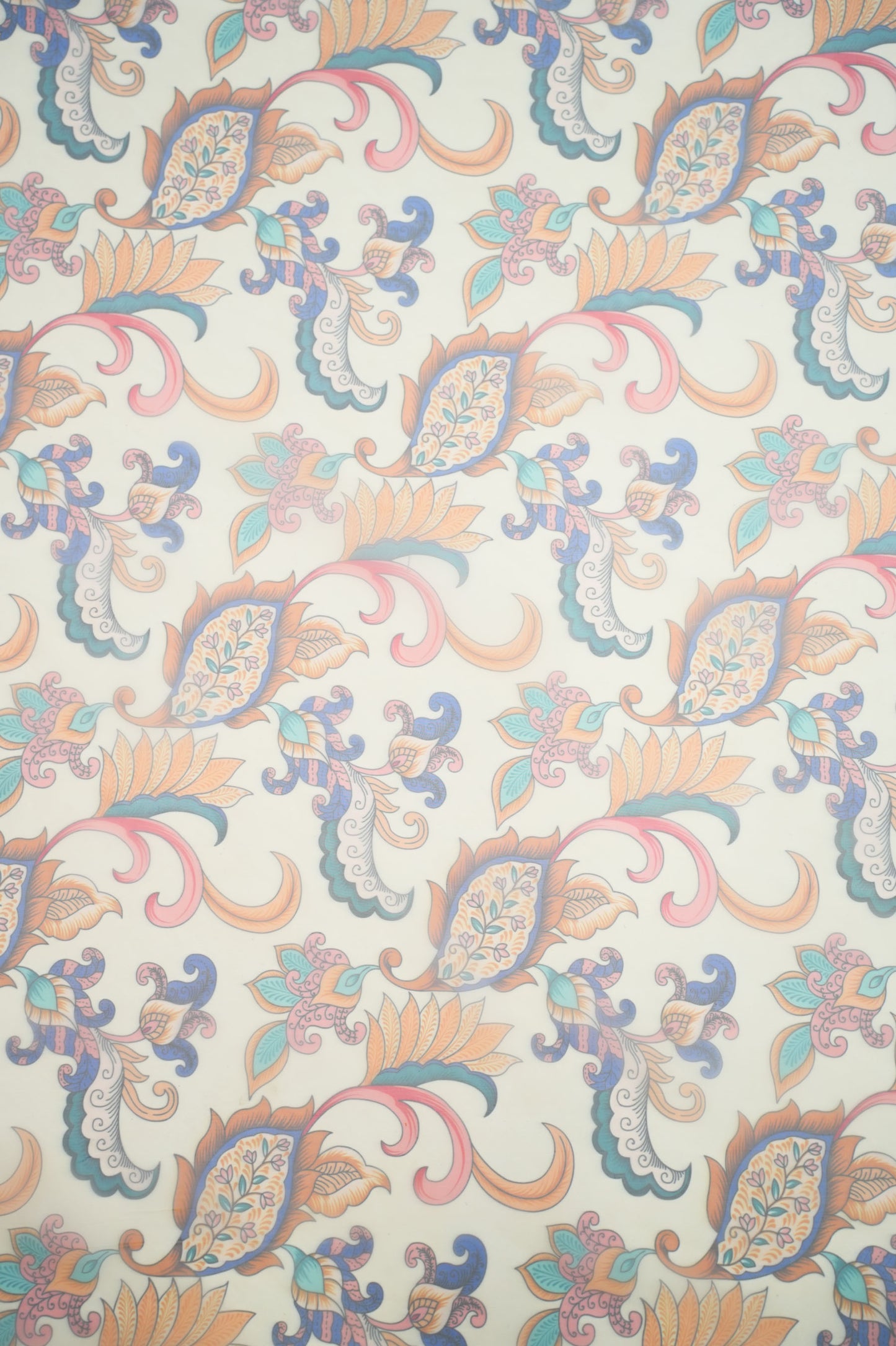 Heritage Swirl Organza Floral Printed Fabric