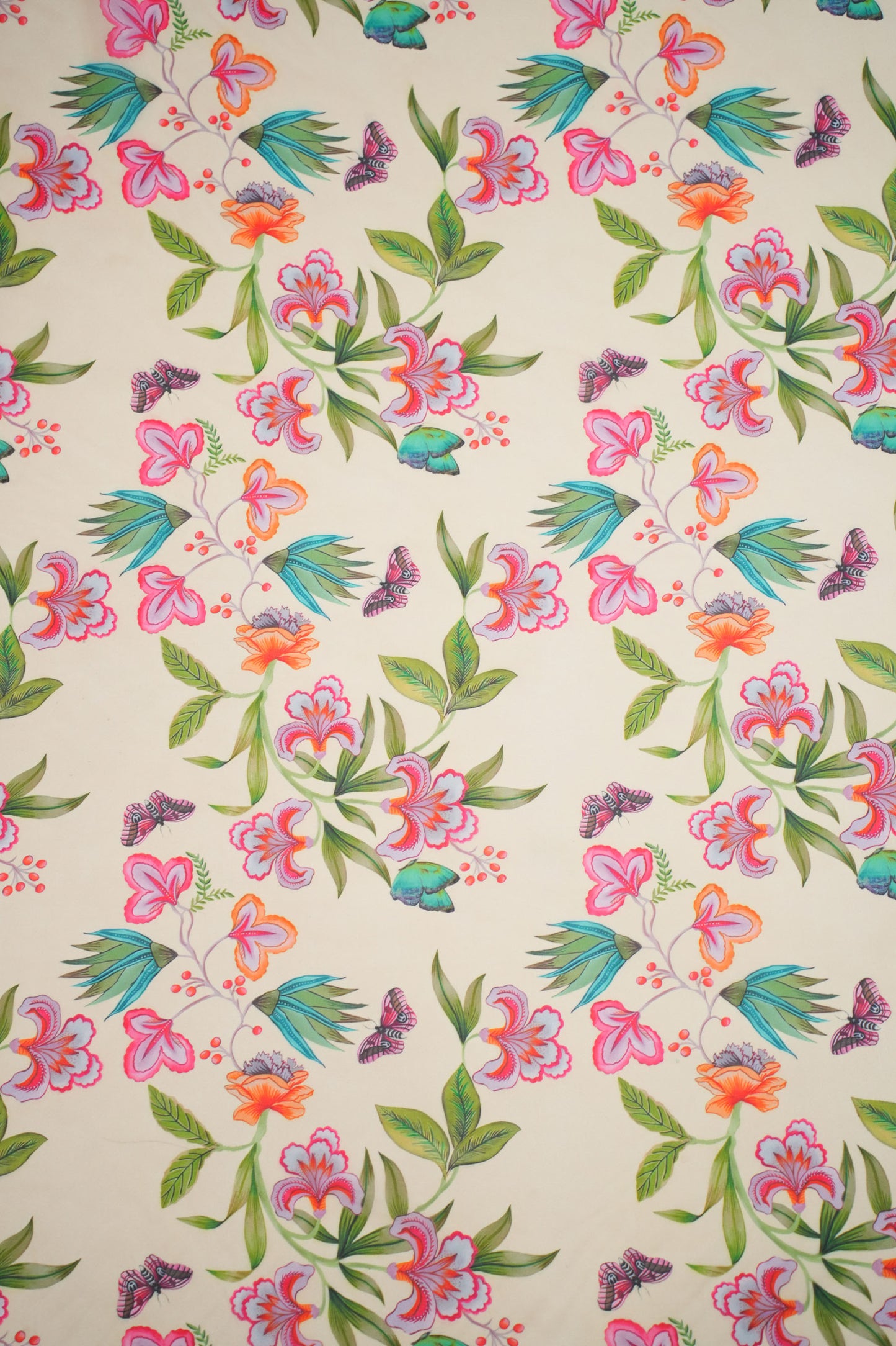 Meadow Charm Georgette Floral Printed Fabric