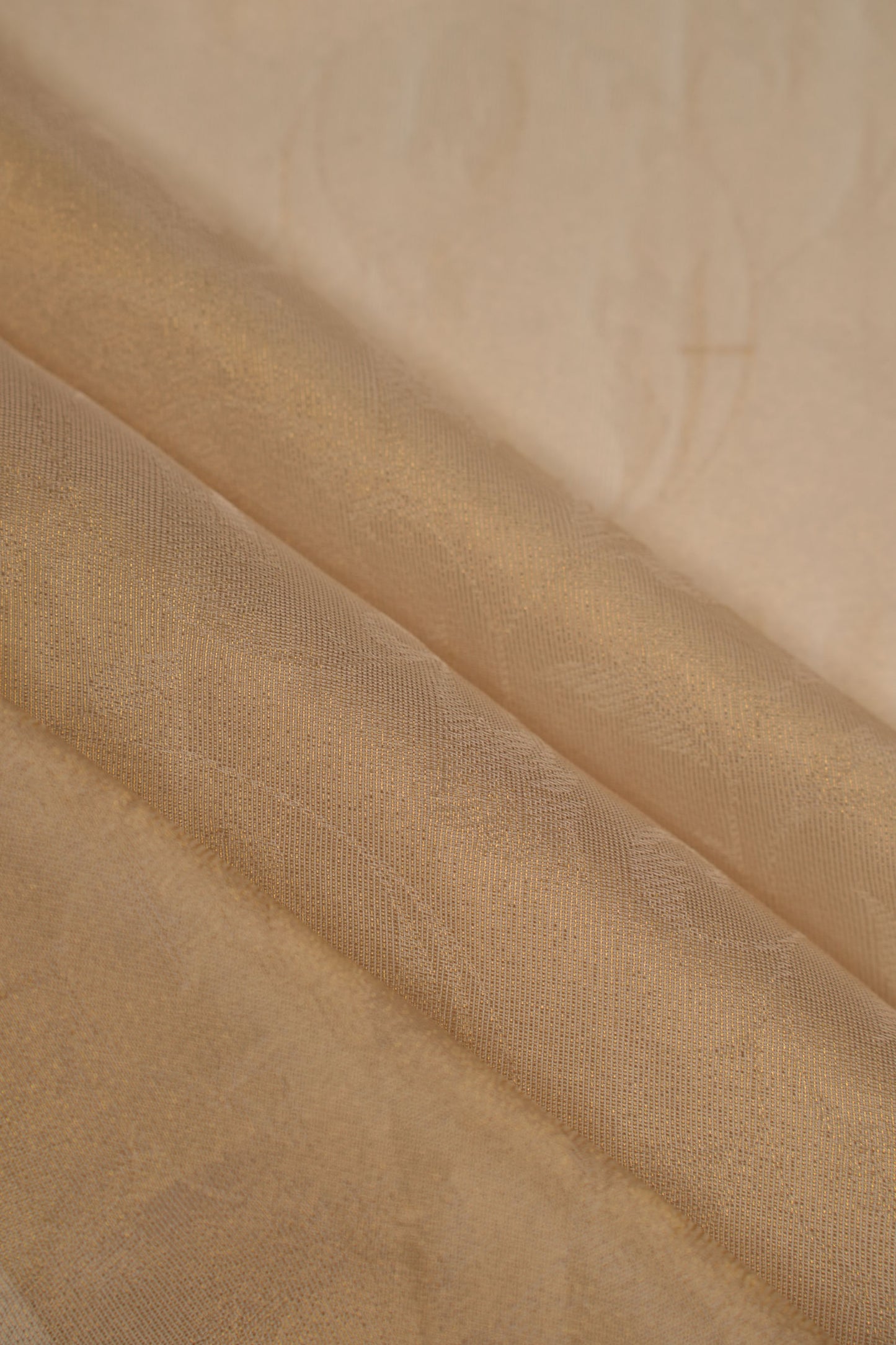 Pure Tissue Organza Fabric with Self Pattern and Delicate Floral Motif