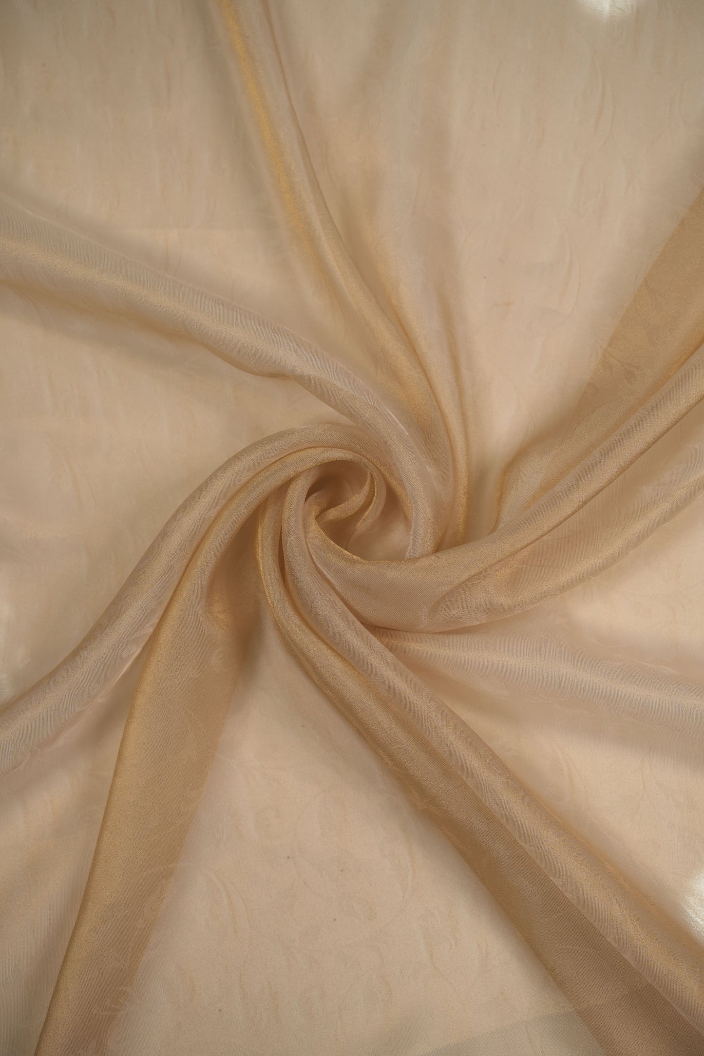 Pure Tissue Organza Fabric with Self Pattern and Delicate Floral Motif