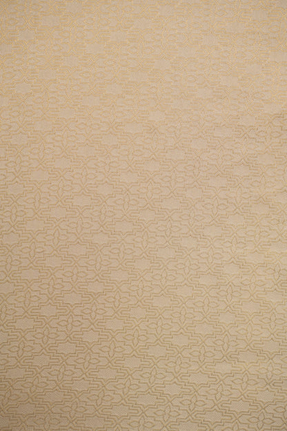 Subtle Gold Geometric Banarasi Jacquard Fabric