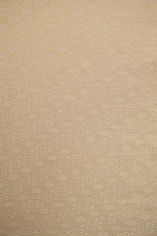 Subtle Gold Geometric Banarasi Jacquard Fabric