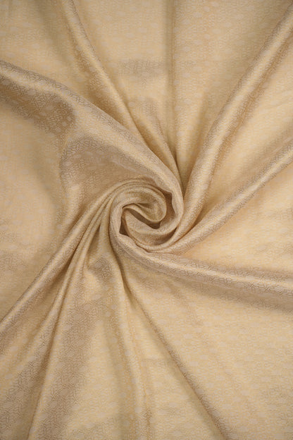 Subtle Gold Geometric Banarasi Jacquard Fabric