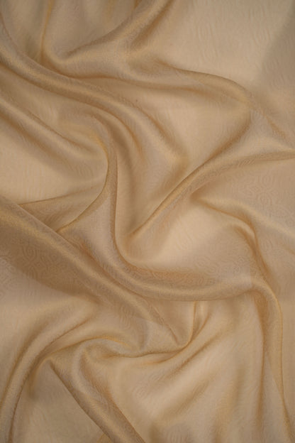 Pure Tissue Organza Floral Brocade Fabric with Self Pattern and Lustrous Sheen