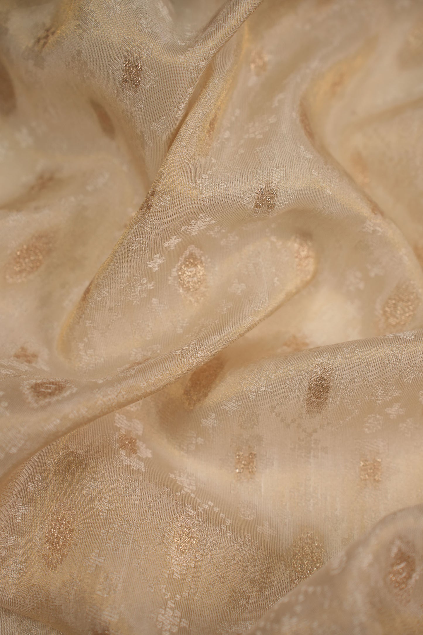 Metallic Sheen Self-Pattern Jacquard Fabric