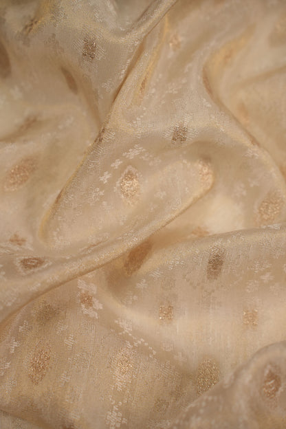Metallic Sheen Self-Pattern Jacquard Fabric
