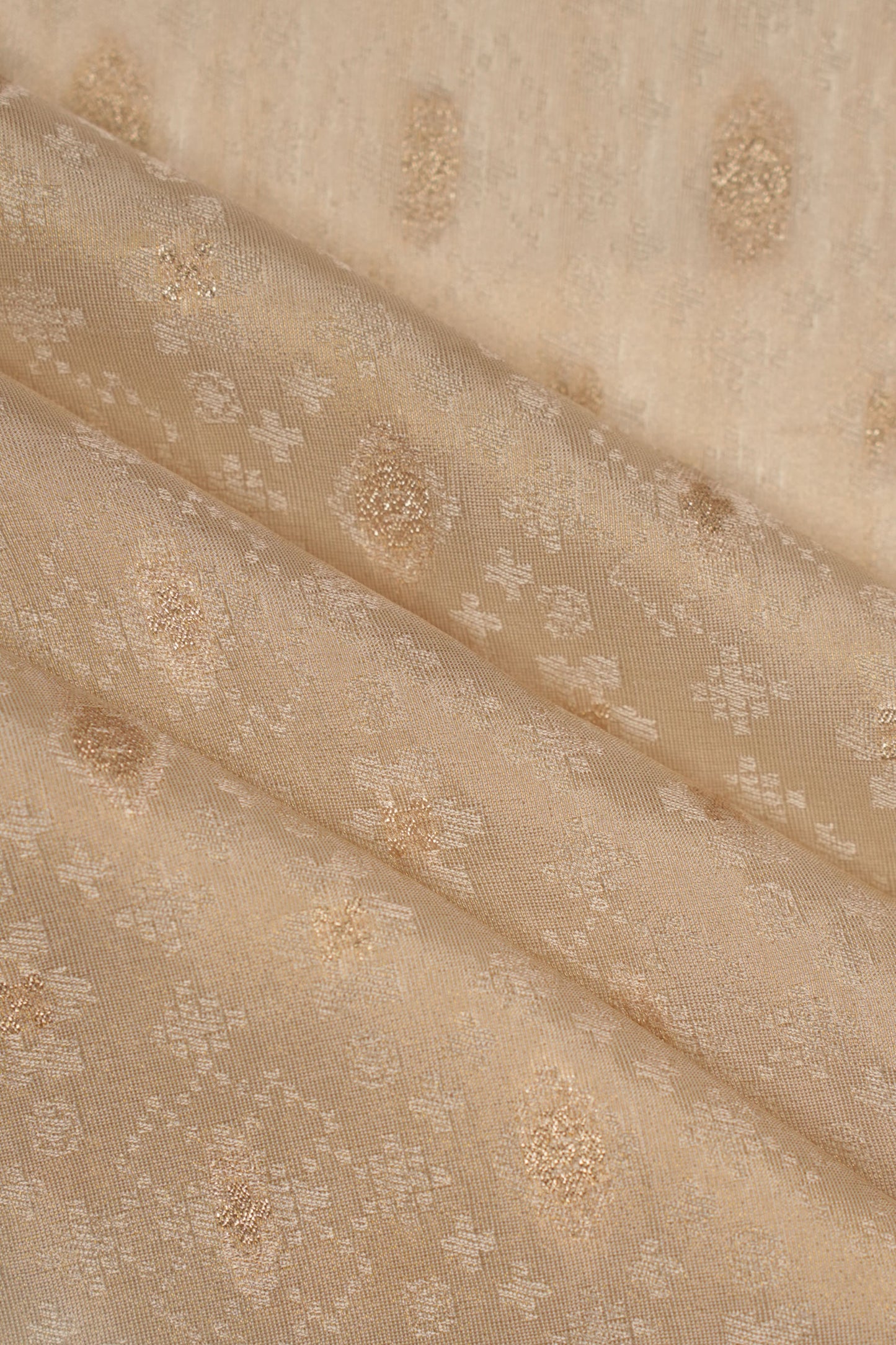 Metallic Sheen Self-Pattern Jacquard Fabric