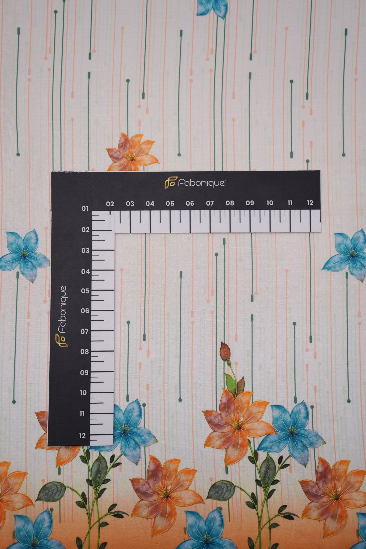 Bloomfall Yellow Linen Floral Printed Fabric