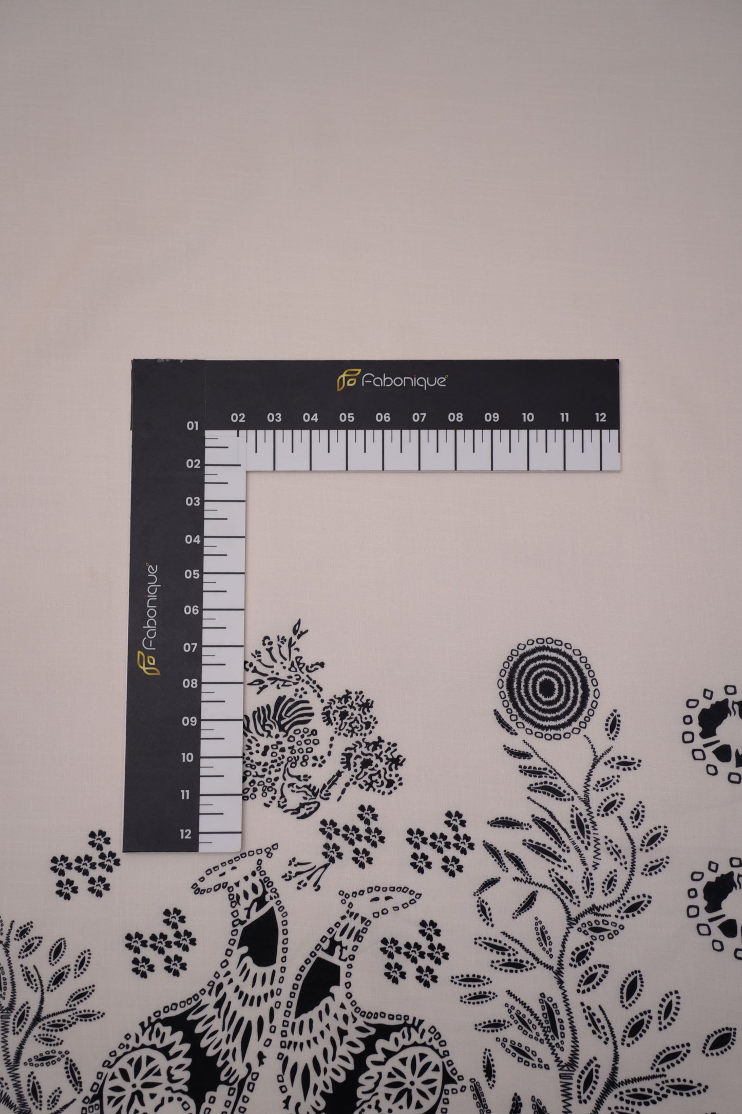 Tribal Bloom Linen Printed Fabric