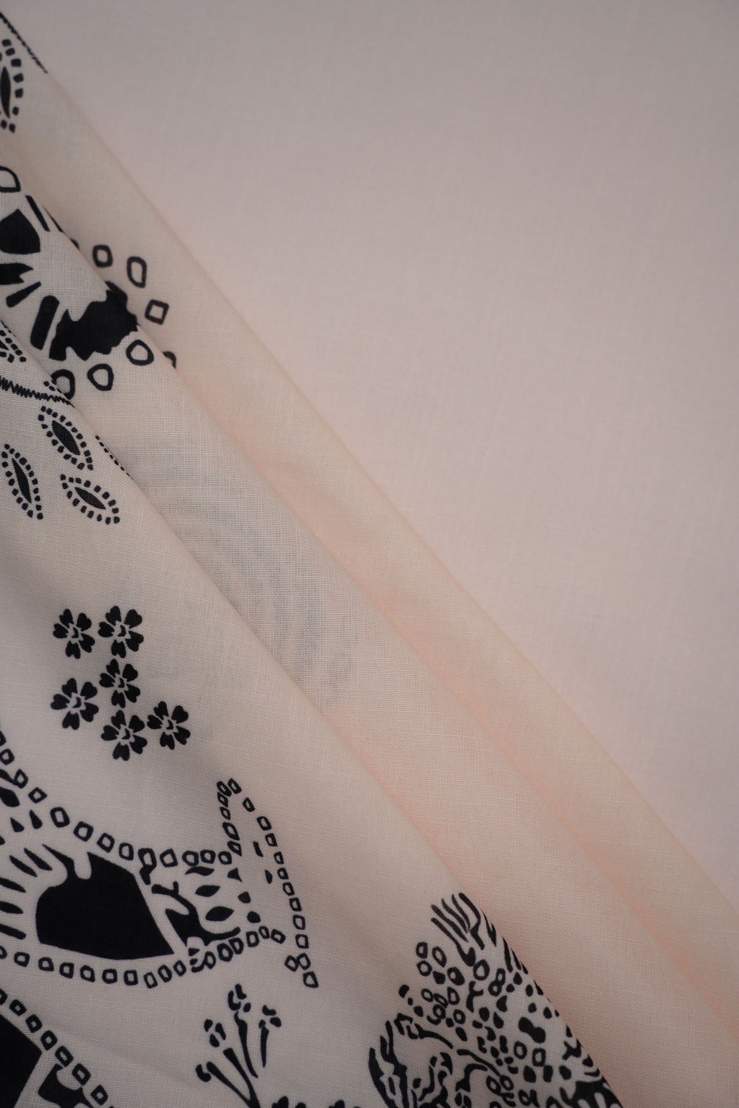 Tribal Bloom Linen Printed Fabric