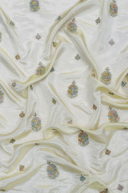 Ivory Mist Sequin Embroidered Fabric