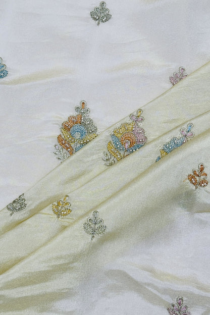 Ivory Mist Sequin Embroidered Fabric