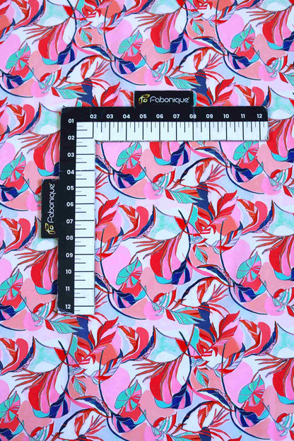 Sunset Flora French Crepe Fabric