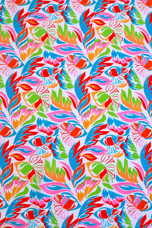 Flora Fiesta French Crepe Fabric