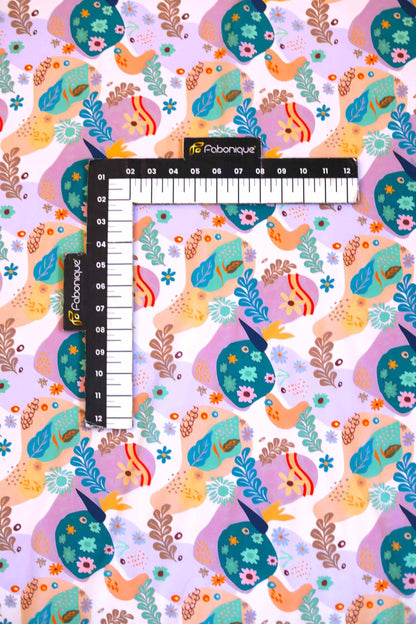 Botanic Breeze French Crepe Fabric