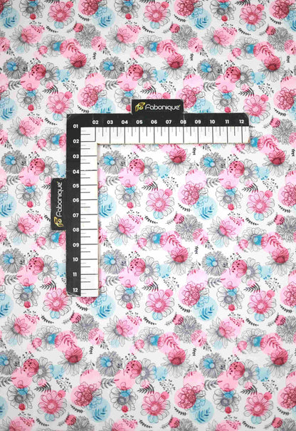 Wildflower Blush Linen Fabric