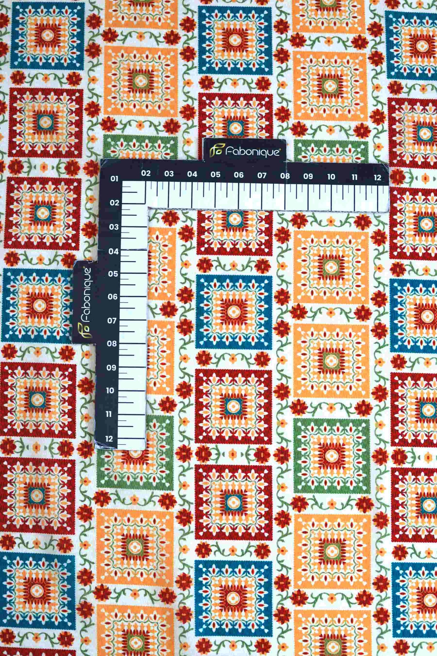Royal Blockscape Muslin Fabric