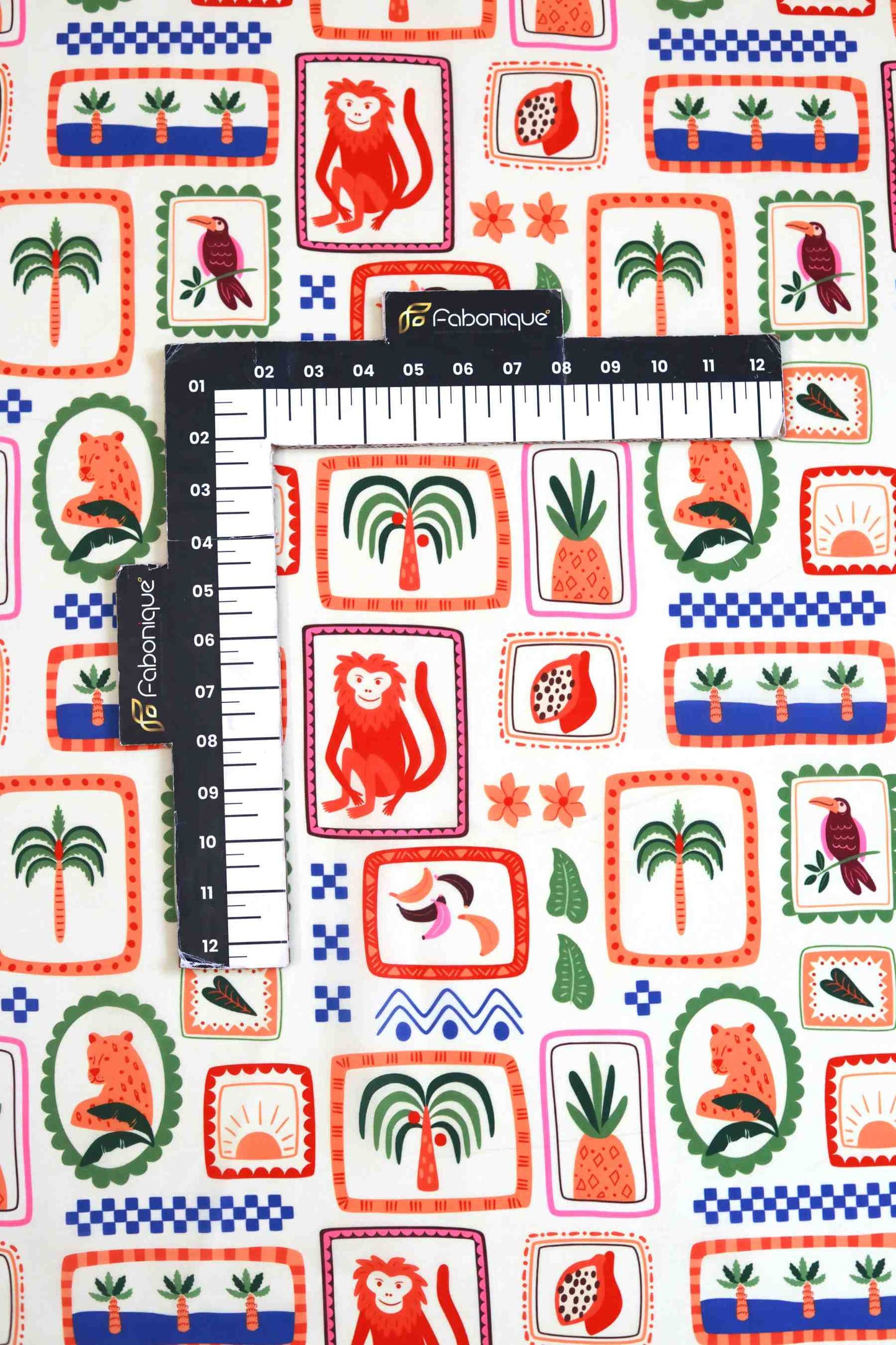 Safari Sketches Muslin Fabric