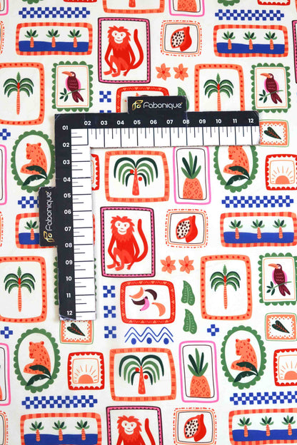 Safari Sketches Muslin Fabric