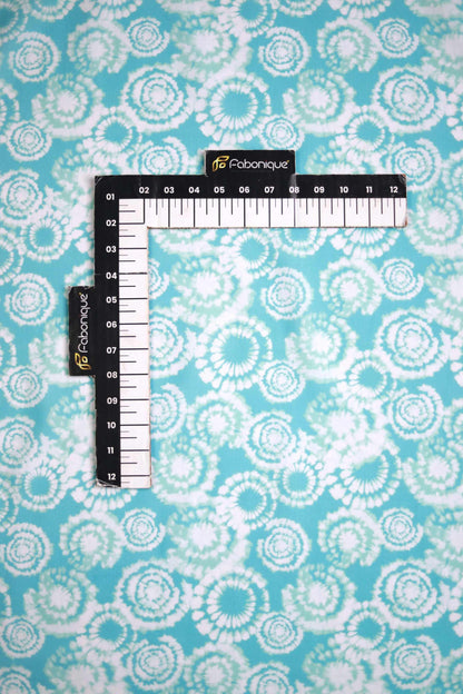 Aqua Mirage Muslin Fabric