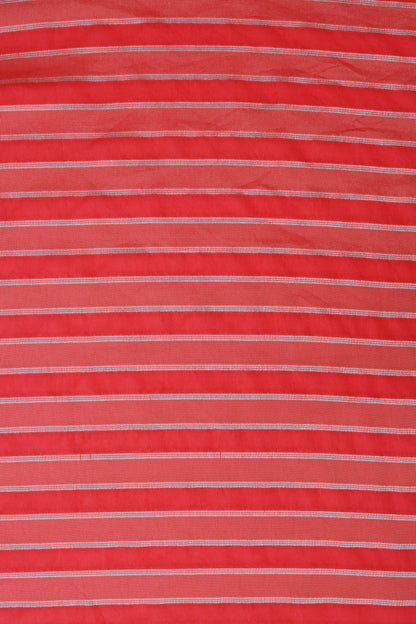 White Gold Horizontal Striped Sheer Organza Fabric