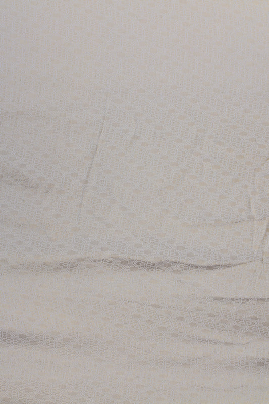 Subtle Gold Geometric Banarasi Jacquard Fabric