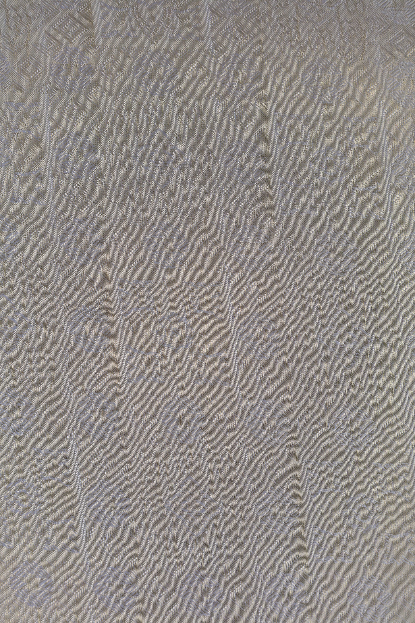 Pure Tanchoi Silk Brocade Fabric with Intricate Golden Floral Patterns