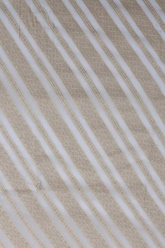 Striped Gold Accent Jacquard Fabric