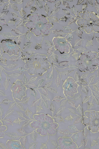 Fabonique Floral Embroidered Sequin Fabric