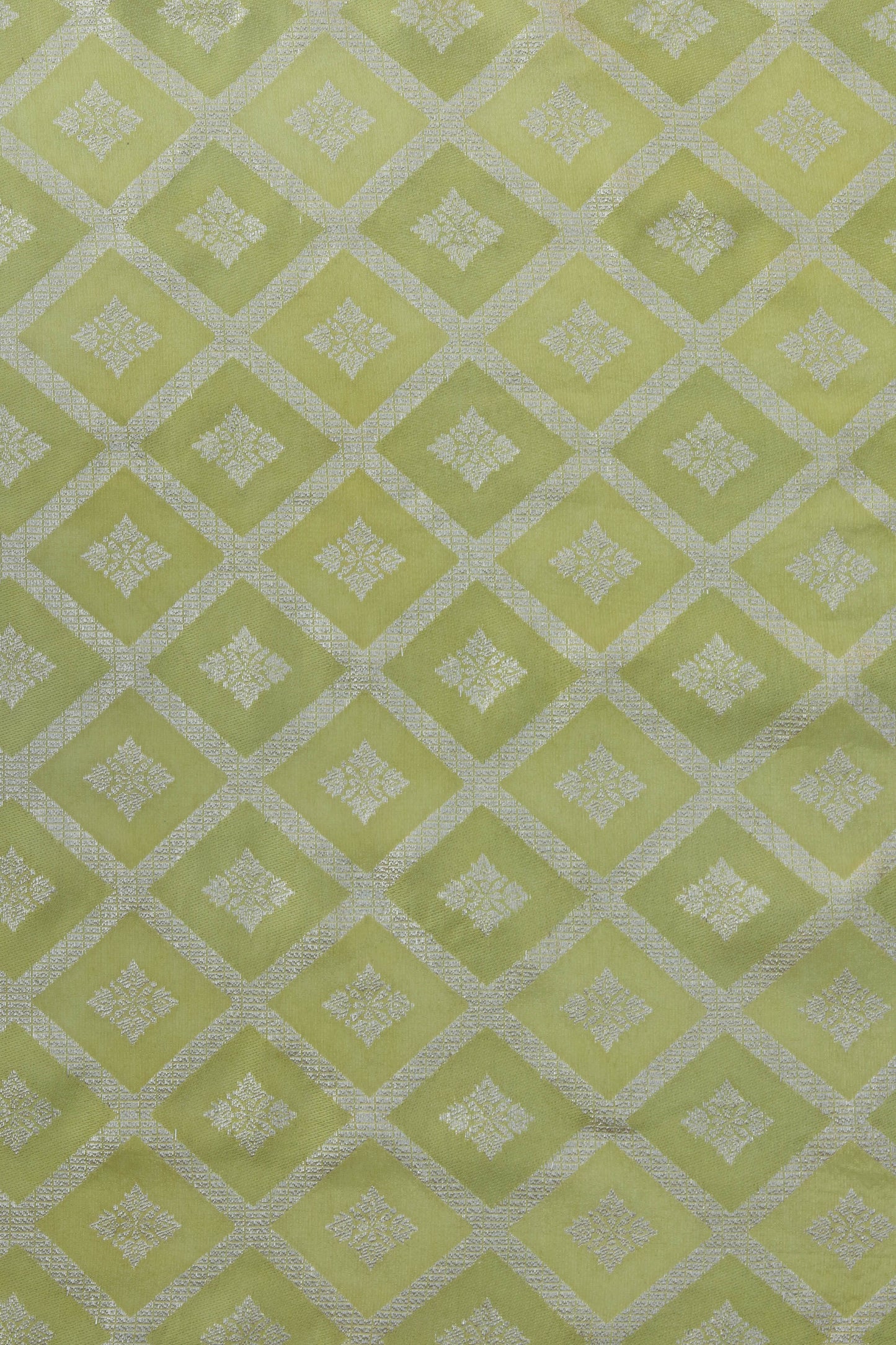 Gold Diamond Pattern Tissue Weave Fabric