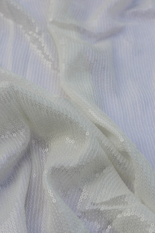 Black and White Elegance All Over Sequin Fabric