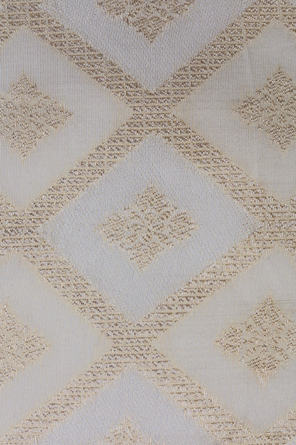 Gold Diamond Pattern Tissue Weave Fabric