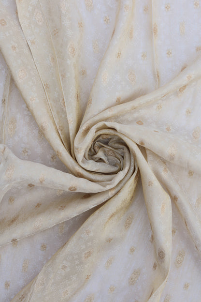Metallic Sheen Self-Pattern Jacquard Fabric