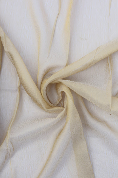 Pure Tissue Organza Floral Brocade Fabric with Self Pattern and Lustrous Sheen