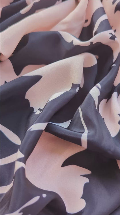 Shadow Petals French Crepe Fabric