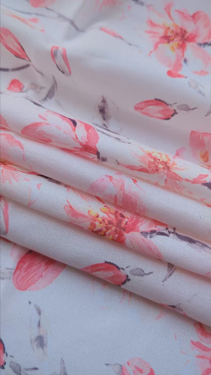 Spring Blush Linen Fabric