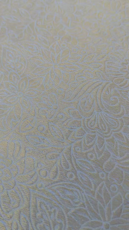 Floral Embossed Sheer Organza Fabric