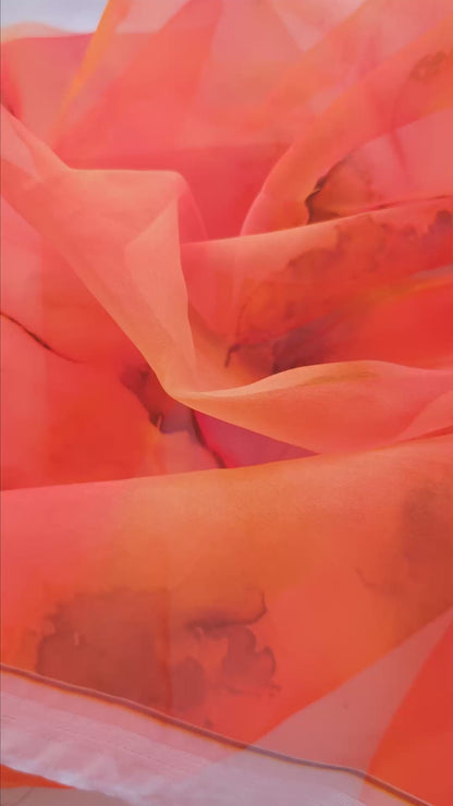 Sunset Scorch Organza Fabric