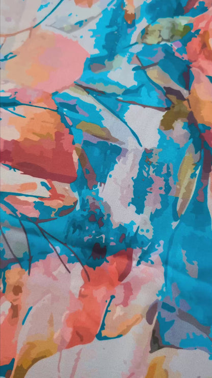 Splash Petal Muslin Printed Fabric