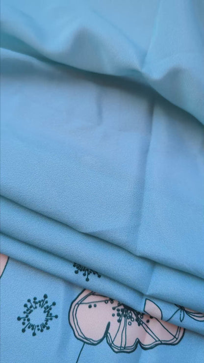 Pastel Poise French Crepe Fabric